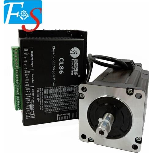 CNC Router Leadshine NEMA 34 2 phase 8.5N.m closed loop stepper motor With brake 86CME85-BZ + CL86 losed Loop Servo Driver
