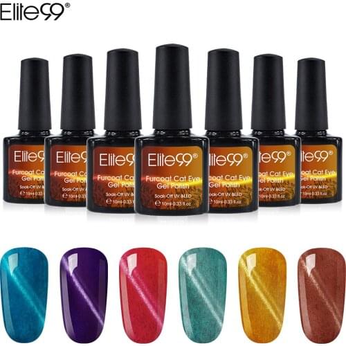 Elite99 10ml Furcoat Cat Eye Gel Polish Vernis Semi Permanent UV Gel Nail Polish Soak Off Magnetic Nail Art Manicure Gel Varnish