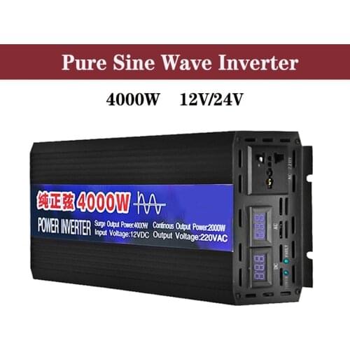 Pure Sine Wave solar Inverter DC 12v/24v To AC 220V 5000W 6000W 8000W Power Converter Voltage Transformer Booster LED Display