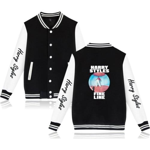 Harry Styles Baseball Jacket Women FINE LINE Uniform Hoodies Sweatshirts Unisex Tumblr Letters Printed Tracksuit