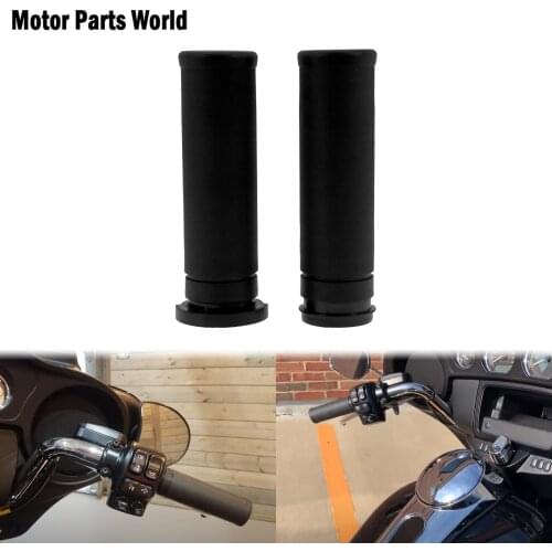 Motorcycle 1'' Black Electronic Throttle Hand Grips Handlebar For Harley Softail Deluxe FLSTN Breakout FXSB Touring FLTRU Dyna