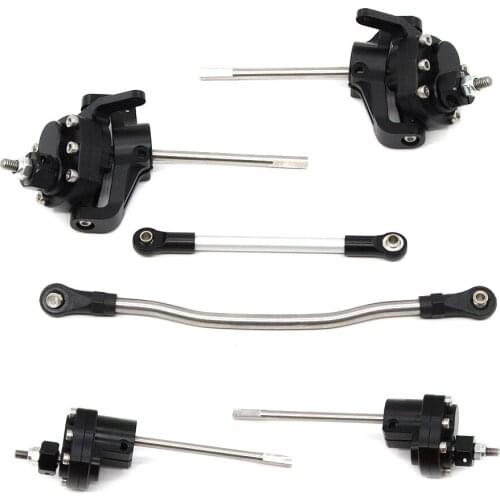 NEW Metal Front Rear Portal Axles with Steering Link for 1/10 RC Crawler Axial SCX10 II 90046 90047 AR44 Axle Upgrade Parts