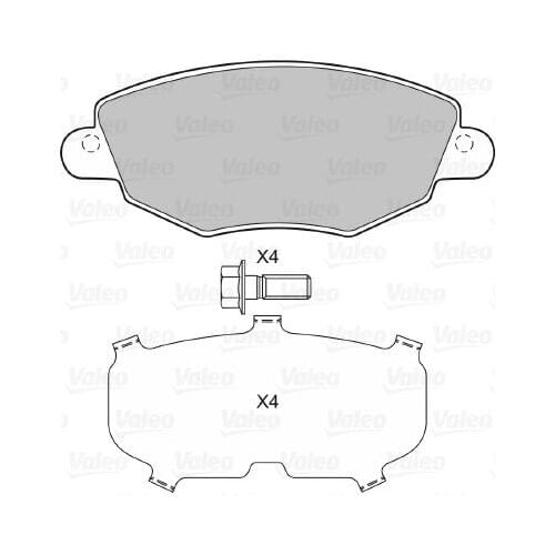 BRAKE BALATASI FRONT FORD FORD MONDEO 01;06 VALEO 598433