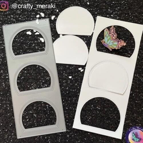 New Arrival Semicircle Rectangle Metal Cutting Dies Craft Scrapbooking Handmade Knife Mould Blade Punch Stencils Dies Cut Model