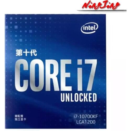 Intel Core i7-10700KF i7 10700KF 3.8 GHzEight-Core 16-Thread CPU Processor L2=2M L3=16M 125W LGA 1200 Sealed but without cooler