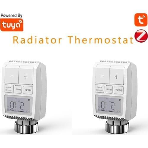 Tuya ZigBee3.0 Mini Smart Radiator Actuator Programmable Thermostat Heater Temperature Controller Support Alexa/Google Assistant