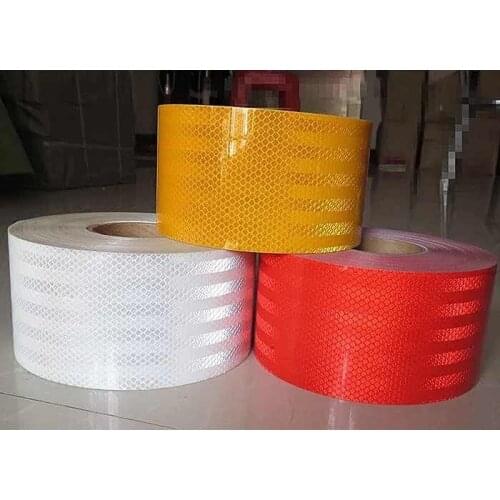10CM Super Self-Adhesive PET Super Reflective Warning Safety Tape Truck Road Traffic Construction Site Floor Wall Warning Strip