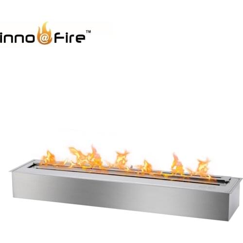On sale 24 inch silver color outdoor/indoor manual fireplace bioethanol
