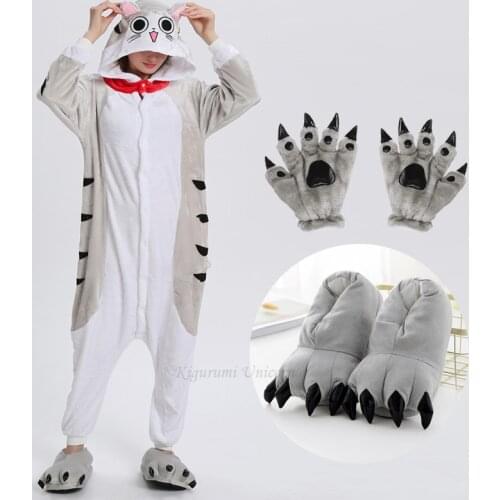 Animal Cat Winter Flannel Family Matching Pajamas for Kids and Adult Kigurumi Unicorn Sleepwear Pyjamas Boys Girls Homewear