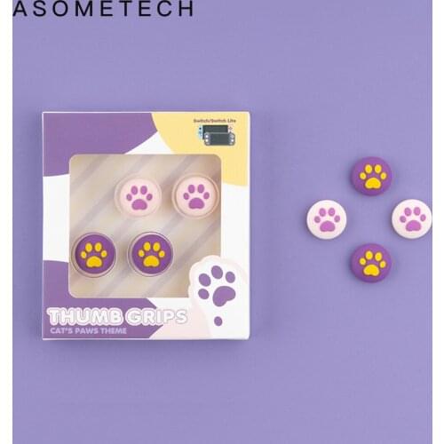 1Set Cat Claw Design Thumb Grip Cap JoyCon Button Joystick Protect Cover For Nintendo Switch & Lite Soft Silicone Cap Cute Case