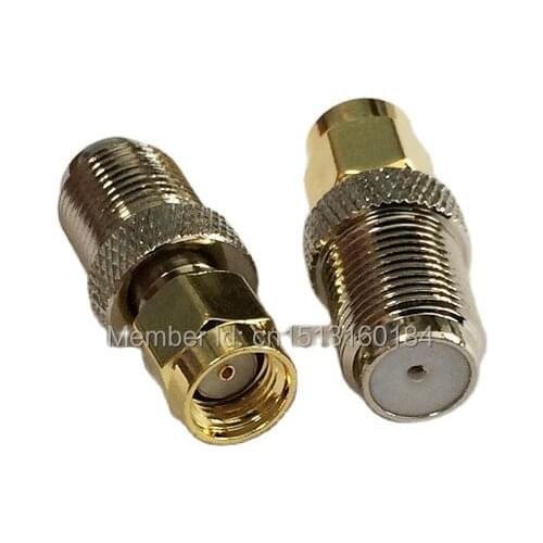 1pc F Female Jack to RP-SMA Male Plug RF Coax Adapter Modem Convertor Straight Nickelplated NEW wholesale