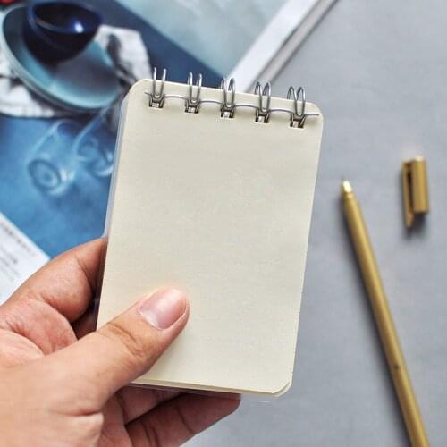 1pcs Simple matte PP Coil A7 Mini Portable Notepad Horizontal Blank Notebook Creative Stationery Korea