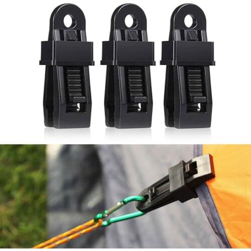 12pcs Tent Clip Outdoor Camping Tent Alligator Clip Pull Point Hook Buckle Clamp Awnings Plastic Tent Pull Point Clip Accessorie