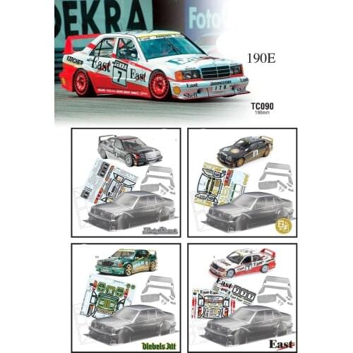 3style 190E 2.5-16 Evolution W201 PC shell 190mm width Transparent clean no painted drift body RC for hsp mst yokomo Tamiya hpi