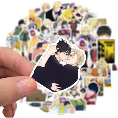 30/50 PCS Cartoon BANANA FISH Anime Stickers Funny Laptop Guitar Skateboard Luggage Waterproof Graffiti Spoof Kids Toys Lovely