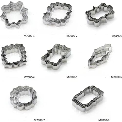 4Pcs Flower Shape Kitchen Gadgets Bakery Tool Baking Accessories Stainless Steel Cake Decorating Tools Biscuit Mold