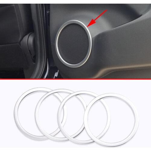 4X Interior Accessories Door Trumpet Speaker Horn Cover Trim Fit For Nissan Qashqai Rogue Sport 2014-2016 2017 2018 2019 2020