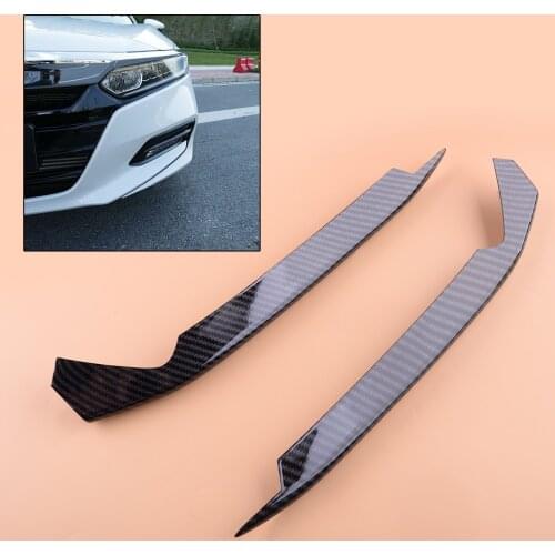 ABS 1 Pair Black Carbon Fiber Style Front Fog Light Lamp Trim Cover Fit for Honda Accord 10th 2018 2019 2020