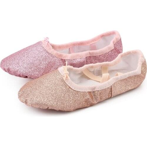 Sequin Children Cat Claw Shoes Ballet Shoes Soft Sole Dance Shoes Practice Shoes For Girls Kids 2 Color wholesale B40