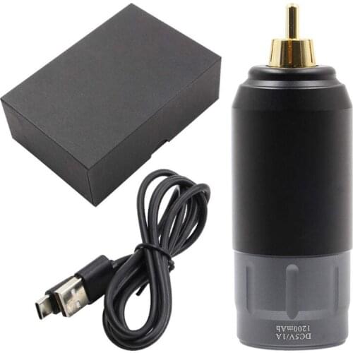 M4YA Wireless Mini Tattoo Power Supply 1200mAh Rechargeable RCA Connection Portable