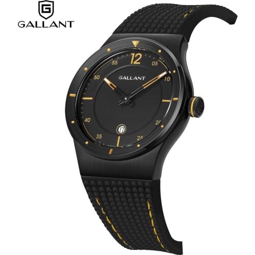 Mens Watch Stainless Steel Watches for Men Swiss Quartz Watch with Calendar 5ATM Waterproof Silicone Strap Mens Watch