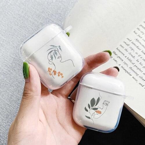 Art Retro Abstract Geometry Earphone Case For Apple iPhone Charging Box For AirPods 1 2 3 Pro Soft Clear Protective Accessories