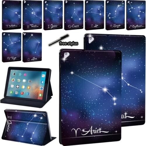 For Apple IPad Air 1/2/3/Air 4 2020 10.9 Inch Drop Resistance Star Sign Print Pattern series PU Leather Tablet Stand Cover Case