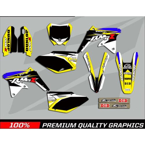 For Suzuki RMZ450 RM-Z RMZ 450 2007 For Suzuki 450 RMZ Motorcycle Pit Dirt Bike Stickers Decals Team Graphics Backgrounds Kits