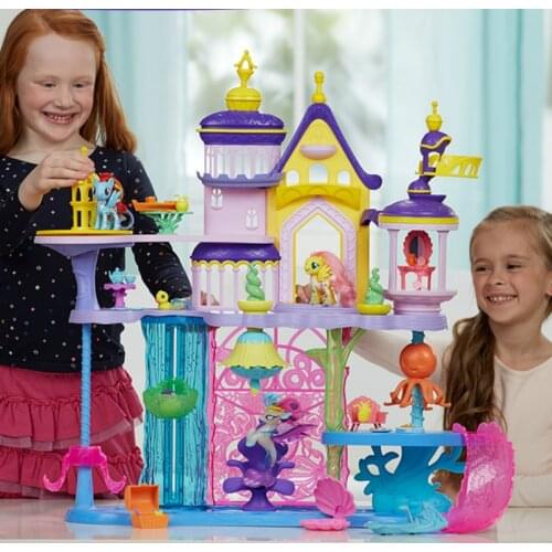 Hasbro My Little Pony Action Figure Toys Canterlot Castle Suit Anime Figure Pony Doll House Model Girl Toys Kids Christmas Gift