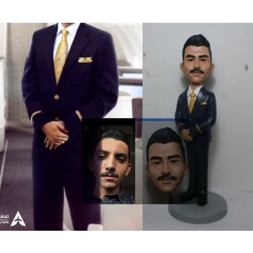 Fantasy Custom Captain Dolls Dressed in Airliner Pilot Uniforms Handsome Vivid Puppets Christmas Friends Souvenir Figures Gift