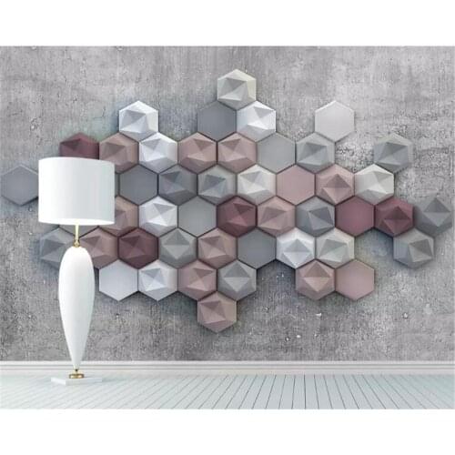 Beibehang papel de parede Customized Photo Wallpaper 3D Stereo Art Vintage geometry wallpaper for walls 3 d papier peint mural
