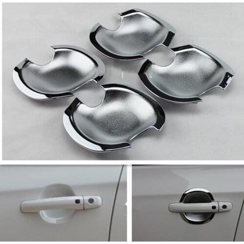 FUNDUOO For SUZUKI S-CROSS SCROSS 2014 2015 Chrome Door Handle Cup Bowl Cover Trim Sticker Free Drop Shipping