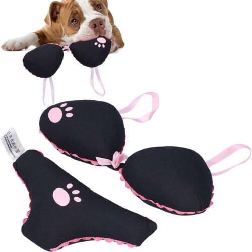 Pet Dog Toys Polyester Pet Playing Toys Set Bikini Shaped Durable Squeaky Dog Chew Interactive Toys for pet