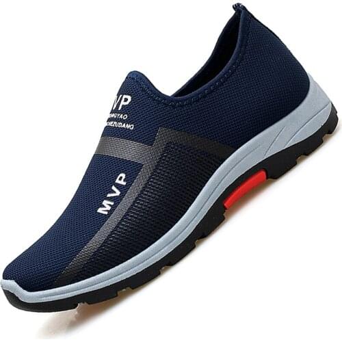 Cheap Mesh Men Shoes Lightweight Sneakers Men Casual Walking Shoes Breathable Slip on Mens Flat Street Shoes Zapatillas Hombre