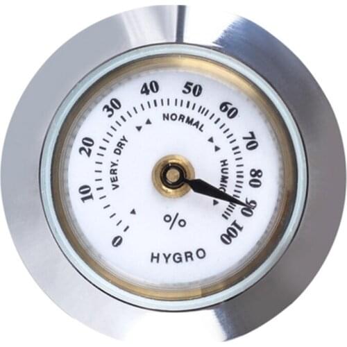 28mm Mini Round Cigar Hygrometer High Precision Moisture Meter Tobacco Humidor Humidity Gauge