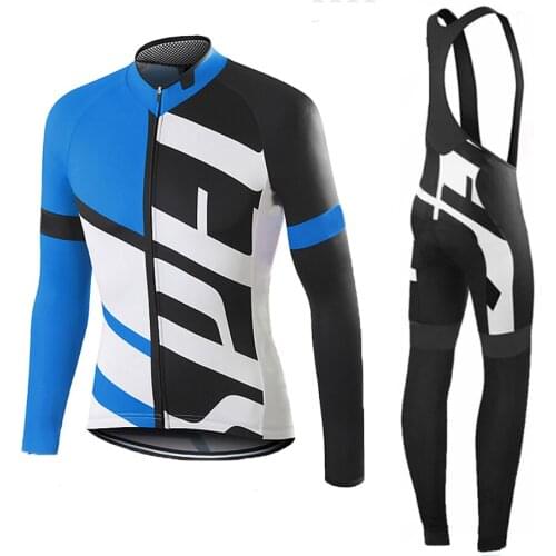 2021 Men Long Sleeve Jersey Outdoor Riding Bike MTB Clothing Bib Pants Set Team spring and Autumn Cycling Clothes Suit