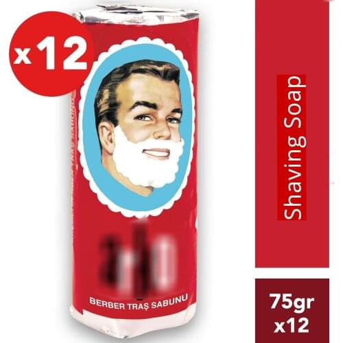 ARKO Shaving Soap 12 X 75 Gr Soap Stick Traditional Shaving Choice of All Barbers Best