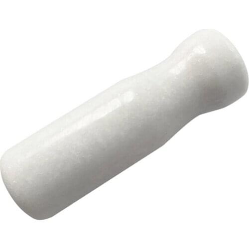 Natural White Stone Pestle Replacement Stick, Food Grindable Rod (Snow-White),12.5x4cm