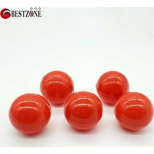 50Pcs/Lot 50MM Plastic Capsules Toy Surprise Ball Full Red Split Eggshell Funny Toy Container For Kids Children Vending Machine