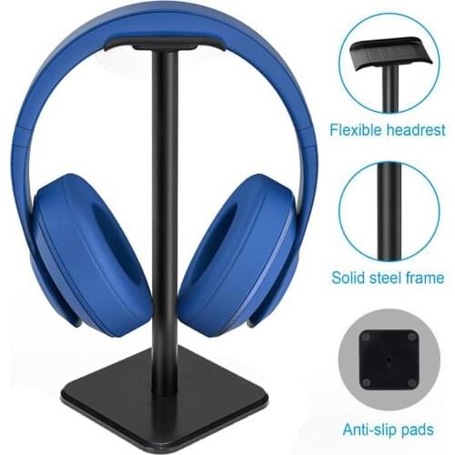 Aluminum + ABS Headphone Stand Gaming Headset Holder Rack Desktop Display Bracket For PC Gamers Accessories Solid Base Hanger