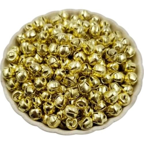 100/50PCS 6/8/10mm Christmas Jingle Bells Pendant Charms Silver Gold DIY Jewelry Accessories Hoom Decoration Small Bell Fashion