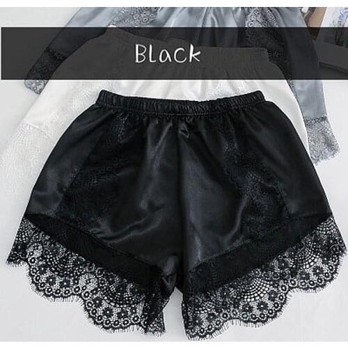 Silk Lace Anti-Empty Womens Summer Shorts, Womens Underwear, Three-Point Bottoming Safety Shorts, Summer Breathable Underwear