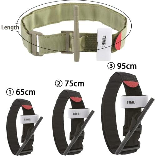 Tactical 65/75/95cm Survival Tourniquet Strap Tactical EDC CAT Emergency Belt Trauma Strap Outdoor Exploration Straps Bandage