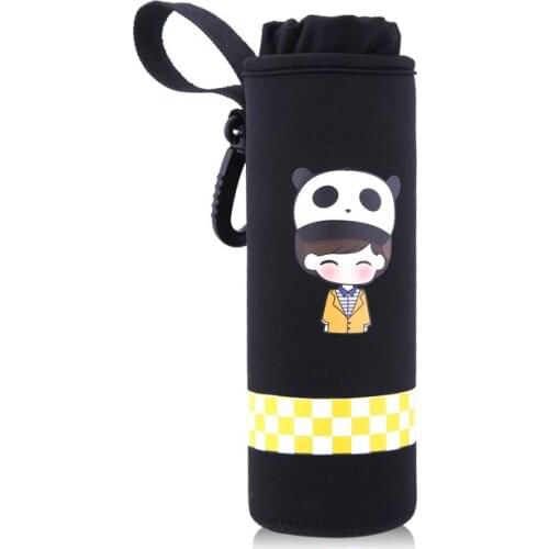 Haers Bullet Flask Insulation Thermos water Keep Warm Bottle Sports Portable Bag covers holder with handle lift rope Jug 350ML