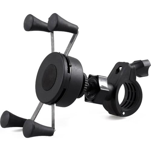 Universal Motorcycle Phone Holder Safe Adjustable Motorcycle Phone GPS Clamp Holder Biker Handlebar Silicone Clip Mount Bracket