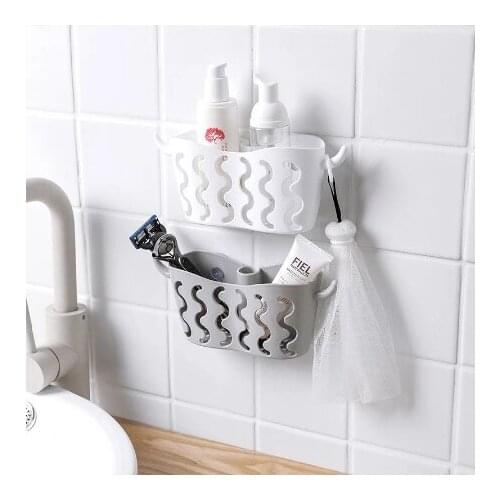 Suction Cup Faucet Drain Rack Sink Shelf Soap Sponge Organizer Bathroom Holder Sundries Kitchen Storage Basket for Home Storage