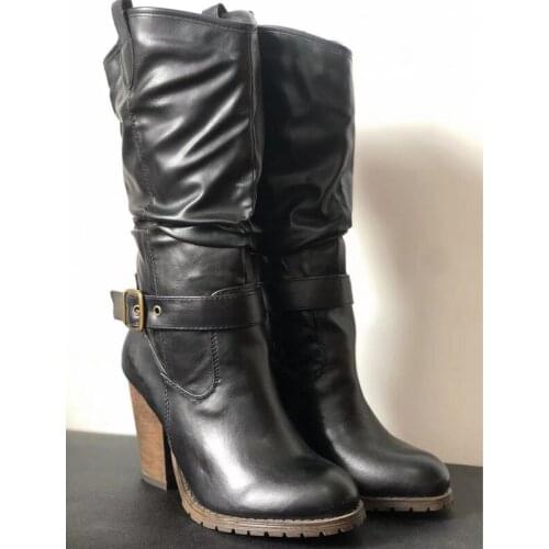 New Arrival Women Boots Winter Autumn High Heels Knee Lenght Shoes Platform Pumps Boots Woman wo19059