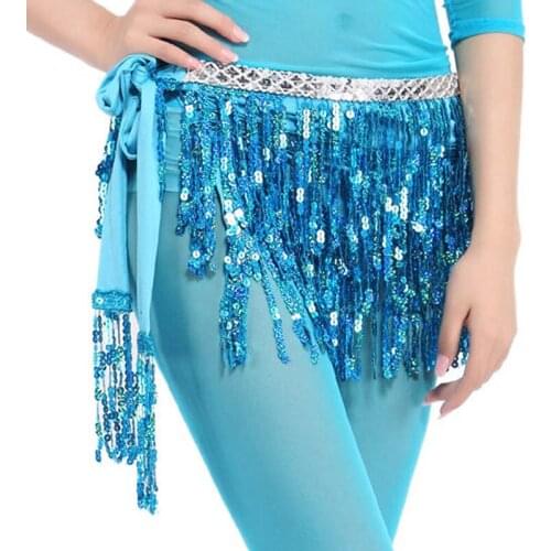 Free shipping New Women Belly Dance Costume Hip Scarf Wrap Sequins Belt Womens Belly Dance Belt With 9 colors