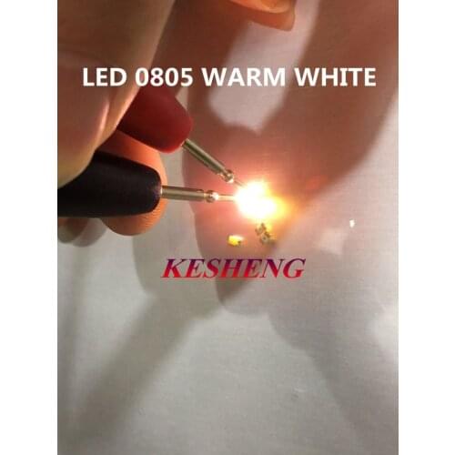100PCS 0805 SMD LED Warm white ledS 2800-3200K LED Light Diode Water Clear DIY Super Bright
