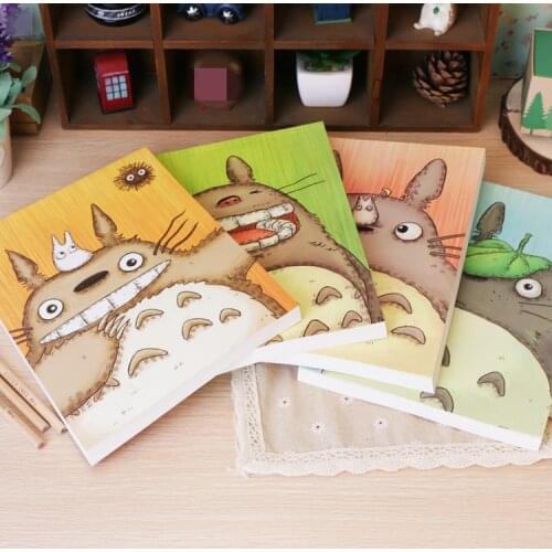 4 Color sailor moon sakura cute Totoro Anime Action Figure Paper Unisex 16K Sketchbook Drawing Painting Book notebook